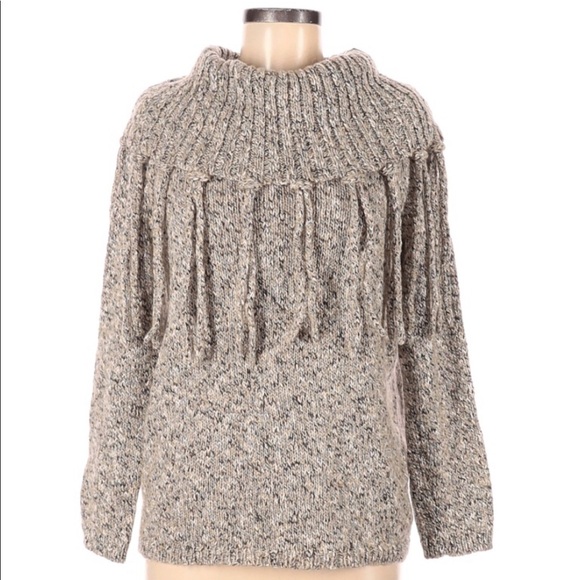 Chico’s size medium tan fringe sweater - Picture 1 of 6